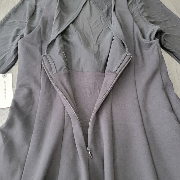 NWT‎ Anthropologie Maeve Layered Sheer Mini Dress in Black Size XS - Picture 5 of 12